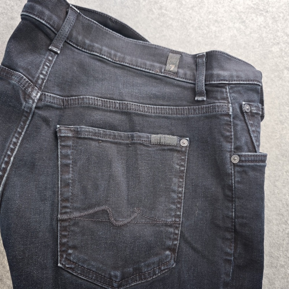 7 For All Mankind Jeans Mens 28x28 The Straight Leg Dark Wash Denim Stretch - Picture 8 of 10